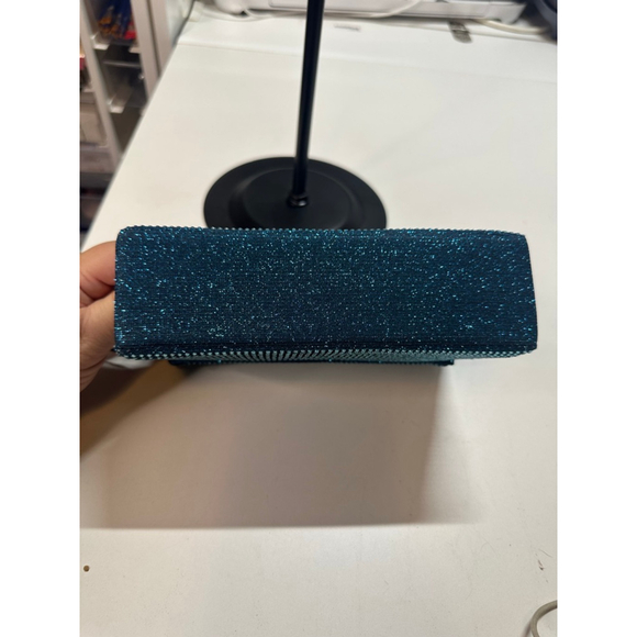 Women's Kurt Geiger Teal Gold Rhinestone Mini Bag One Size - Picture 8 of 12